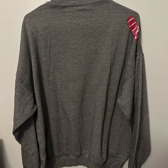 NWT Rolling Stones Sweatshirt Crew Neck Pullover Tongue Logo Grey Size XL - Picture 2 of 5